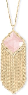 Gold-Plated-Brass Perfume Necklace Pendant with Box Chain for Women, Kendra Scott Kingston Long Pendant Fringe Design