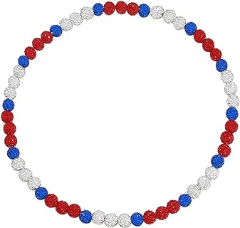 Baseball Necklace for Men Discoball Necklace Athletic Inspired Jewelry for Competitive Ball Players and Athletes Glitter Rhinestone Clay Beaded Necklace Boys Cool Gifts for Baseball Players Lovers