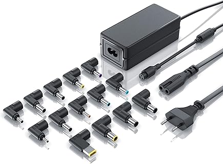 CSL Universal Netzteil für Laptops und Notebooks mit 65W Leistung, 14 Adapterstecker und Schutzfunktionen, ideal als Ersatz oder Backup für verschiedene Modelle