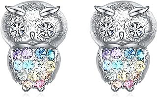 Whimsical Cubic Zirconia Animal Stud Earrings in Brass with Secure Push Back - Ideal for Women and Girls - Diverse Animal Shapes Including Dinosaurs and Horses