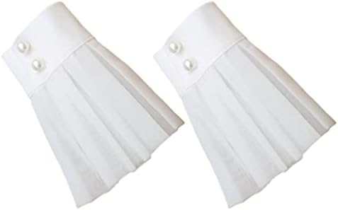 Lurrose Fashionable Horn Cuff Bracelet for Women in Premium Organza with Elegant Pleated Design