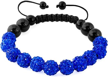 10mm Disco Ball Synthetic Crystal Bead Bracelet with Adjustable Design for Women, Versatile Chic Accessory