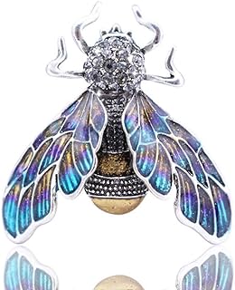 Natural Insect Animal Enamel Brooches Bee Bumble Bee Spider Alloy Pins Vintage Jewelry for Women