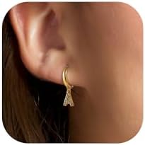 Hoop Initial Earrings for Women Girls - 18K Gold Plated Hypoallergenic Hoop Initial Earrings Simulated Hoop Earrings Fashion Alphabet Letter Initial Earrings for Women Girls