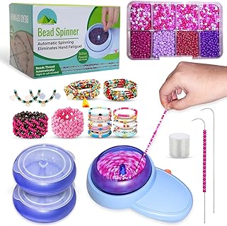 Little Chiltern Adjustable Speed Electric Bracelet Bead Spinner in Durable Plastic with Automated Threading Design for All Seasons