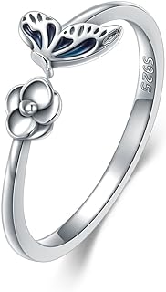 Shusukue Toe Ring for Women 925 Sterling Silver Toe Rings Butterfly/Dragonfly/Pet Paw Prints Toe Rings Adjustable Beach Open Toe Rings