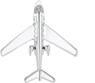 Fashion Airplane Brooch Pin Crystal Cubic Zirconia Plane Aircarft Enamel Lapel Pins Clip Collar Sweater Hat Jacket Backpack Brooches Pins Dainty Jewelry Gifts for Women Girls