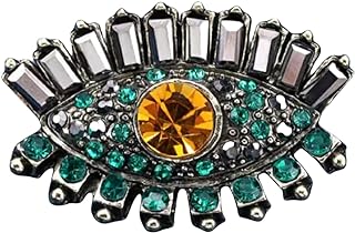 MLEPUS Lucky Charms Evil Eye Brooch Fashion Elegant Rhinestone Vintage Eyes Brooch Stand Up Pins Safety Pins Shirt Brooch Wedding Party New Year Gift