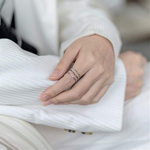 1mm 3pc Women Men Stainless Steel Rings fashion Plain Band Knuckle Stacking Midi Rings Silver/Rose Gold Wedding Band Comfort Fit