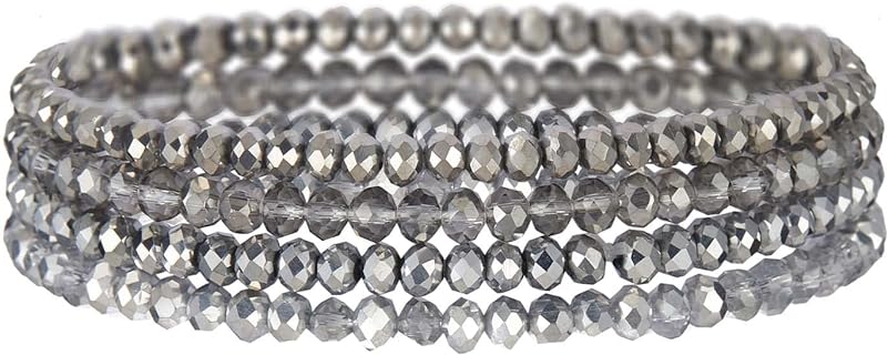 Noessla Beaded Boho Stretch Bracelet Colorful Stackable Crystal Beads Bracelets Trendy Costume Jewelry Mothers Day Gifts for Women