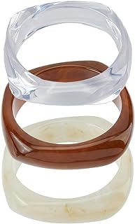 3 Style Acrylic Resin Bangle Bracelets Retro Wide Geometric Bracelet 6.8cm Fashion Chunky Wrap Bracelet Colorful Irregular Wristbands Bracelet Transparent Square Bracelet for Women Girl