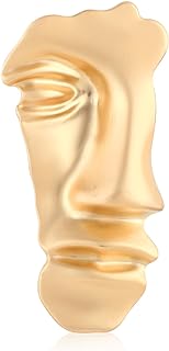 Gold Mabor Figure Face Mask Brooch Pin for Men and Women, Minimalist Decoration Pin Accessory for Dress, Scarf Collar, Made from Durable Zinc Alloy with Pin-style Clasp