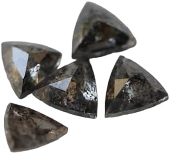 Trillion Cut Salt & Pepper Diamond for Distinctive Engagement & Wedding Rings - Ethically Sourced Gemstone, 2.5mm Size Options