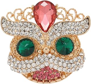 Gold Plated Pin Clasp Lion Brooch with Cubic Zirconia - Unisex Rhinestone Lion Dance Design - Perfect Gift for Men and Women - Fashionable Accessory for Dress-Up & Special Occasions