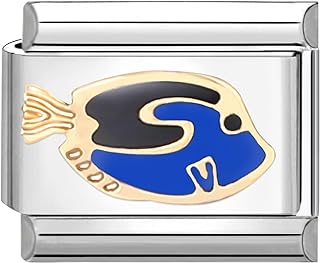 Paderison Italian Charm Bracelet 9mm Traditional Classic Type Italian Charms Modular Charm Bracelet Link Handmade Bracelet Fashion DIY Italian Charms Bracelet