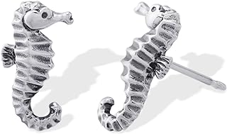 Boma Jewelry Sterling Silver Seahorse Stud Earrings