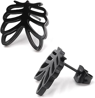 Stainless Steel Snap-Down Post Skull Stud Earrings - Metal Gems, Ideal for Edgy Style Lovers, Chic Skull Silhouette Design