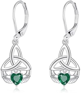 Silver Cubic Zirconia Embellished Large Round Hoop Dangle Earrings for Women and Girls in Brass with Hypoallergenic Back Finding, Multiple Sizes Available