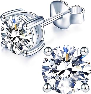 YODEWA Earrings for Women Trendy Hypoallergenic 925 Sterling Silver Moissanite Earrings Studs Jewelry Valentine's Day Christmas Gifts for Women/Mom/Teen Girls/Her/Wife/Girlfirend