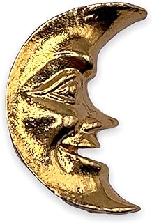 StockPins Moon Lapel Pin - Gold Crescent Moon Pin Perfect for BackPack Pins and Brooch Pins, Vintage Pins for Womens Lapel, Space Pin, Art Brooch and Moon Brooch