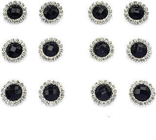 15mm Round Shaped Zircon Rhinestone Earrings Studs Set for Party Wedding Dance Competition Everyday Wear Silver Plated Jewelry