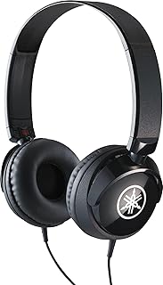 Yamaha HPH-50B Kopfhörer, schwarz – On-Ear-Design mit hochwertigem Sound und 2m Kabel, ideal für digitale Instrumente und komfortablen, langanhaltenden Hörgenuss für Musiker