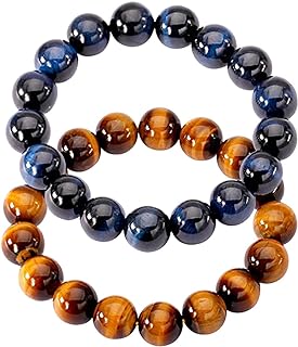 Stretchable Sandalwood Bead Bracelet with Tigereye Gemstone Accents - Unisex Design, Perfect Gift Option - Jewever Original