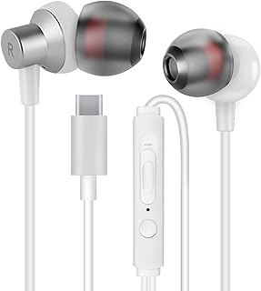 MAS CARNEY In-Ear USB C Kopfhörer mit Mikrofon und Rauschunterdrückung, robust und bequem, ideal für den täglichen Gebrauch für Samsung, Huawei, Google Pixel und iPhone 15