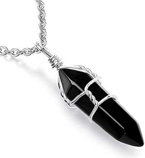 XIANNVXI Box Chain Hexagonal Crystal Necklace with Healing Properties for Women - Spiritual Quartz Point Pendant Design