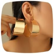 Goldstone-Embellished Big African Hoop Earrings for Women and Teen Girls in Hypoallergenic Zinc