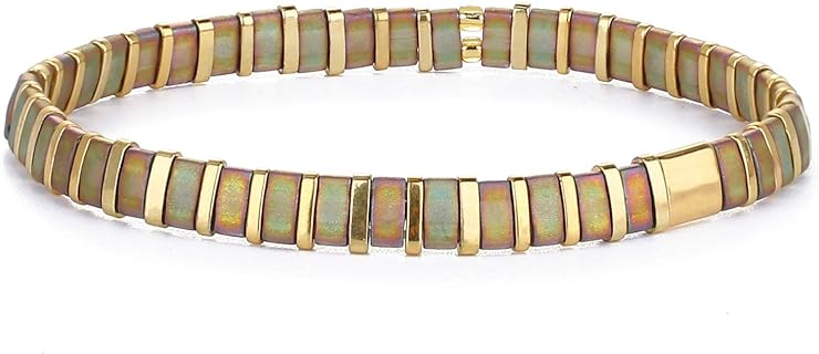 KELITCH Tila Beaded Stretch Bracelets Women Strand Bangle Handmade Charm Cuff Link Bracelet Summer Fashion Jewelry