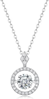 Moissanite Pendant Necklace 925 Sterling Silver Necklace for Women