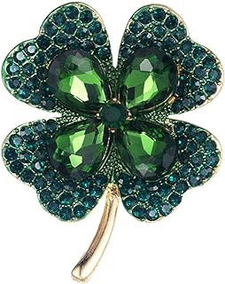 Women's Leaf-Shaped Shamrock Brooch Accessory, Vintage Design with Pin Clasp, No Gemstone Detail, Alloy Steel, Ideal for Holidays, Social Events & St. Patrick's Day
