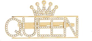 Full Rhinestone Personality Name with Crown Custom Brooch Commemorate Customized Monogram Initial Letter Pins Jewelry