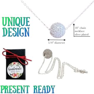 UMBRELLALABORATORY Dainty necklace silver gold plated, minimalist pendant charm, cubic zirconia necklace charm, moon sun circle ball round pendant necklace for women