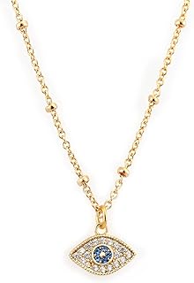 Evil Eye Necklace,14K Gold Evil Eye Necklace for Women Girls Evil Eye Pendant Necklace