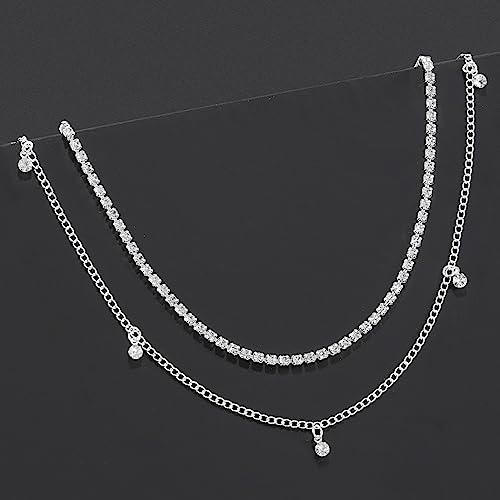 ELABEST Layered Rhinestone Belly Chain Crystal Waist Chain Shiny Body Chain Waist Jewelry for Women Girls