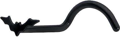 Body Candy Womens 20G Nose Ring 316L Steel Nose Screw Itty Bitty Bat Nose Stud Body Piercing Jewelry