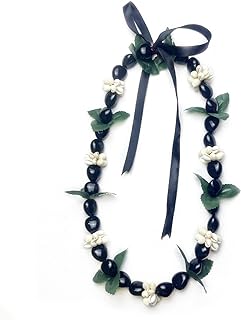 Handcrafted Braided Honor Rope Leis Necklace with Acrylic Shell Beads and Ball Chain - Graduation Jewellery Gift