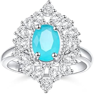 925 Sterling Silver Cubic Zirconia Women's Engagement Ring - Celtic Knot/Evil Eye/Cross/Princess Crown Tiara/Moonstone/Flower Design - Size 7