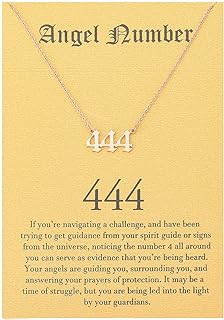 Lobster Clasp Angel Pendant Necklace with Rolo Chain+ Made from 18K Gold Plated Stainless Steel for Women+ Old English number design