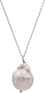 Natural Baroque Pearl Pendant Necklace 16 Inch