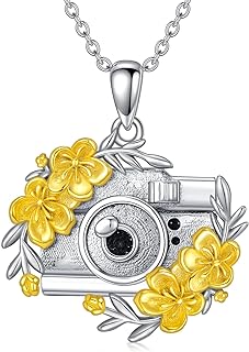 Camera Necklace Sterling Silver Camera Pendant Necklaces Jewelry Gift for Women