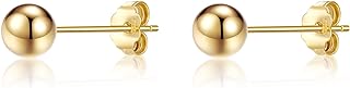 ToHeart 14k Gold Stud earrings Women Hypoallergenic Gold Flat Back Stud Earrings