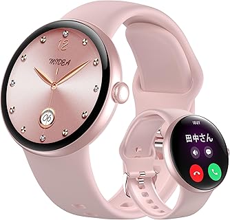 Anyloopのスマートウォッチ、通話機能とLINE通知対応、1.43インチAMOLED、IP68防水で電池長持ち、iPhone/Androidユーザー向け。