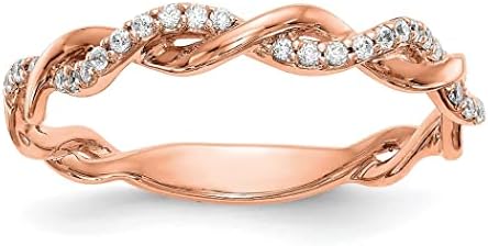 Stunning 14K Rose Gold Lab Grown White Diamond Engagement Ring for Women - Size 6