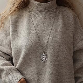 Vintage Box Chain Hollow Owl Pendant Necklace in Alloy for Women and Girls - Unique Jewelry Gift