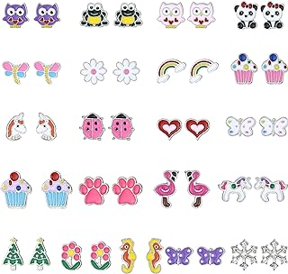 20 Pairs Hypoallergenic Stud Earrings Set for Girls Jewelry Gifts for Girls Kids Women