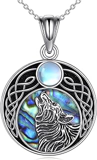 KQF Sterling Silver Owl Pendant Necklace with Moonstone Gem, Women's Hypoallergenic Animal Jewelry, Ideal Gift for Wisdom and Resilience Seekers