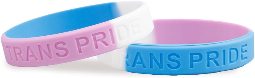 Transgender Pride Beaded Silicone Bracelet - LGBTQ Supportive Accessory - Ideal for Awareness Events, Pride Parades, and Gift-Giving